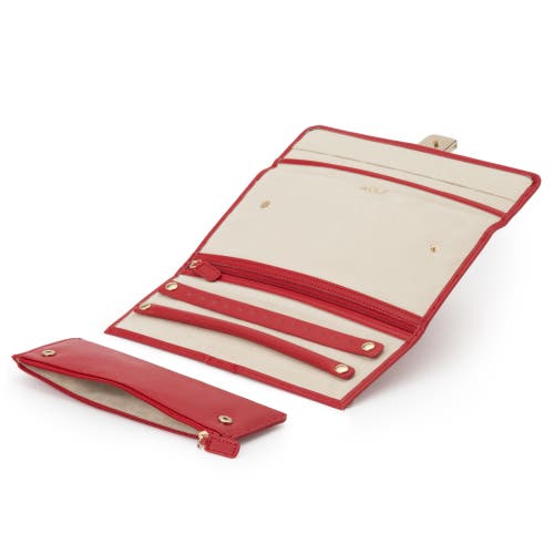 Wolf Palermo Jewelry Roll In Red