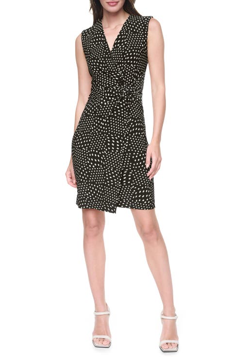 Sleeveless Surplice Dress