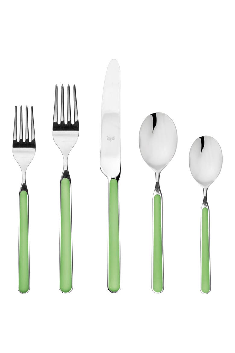 Fantasia 5-Piece Place Setting, Main, color, APPLE GREEN