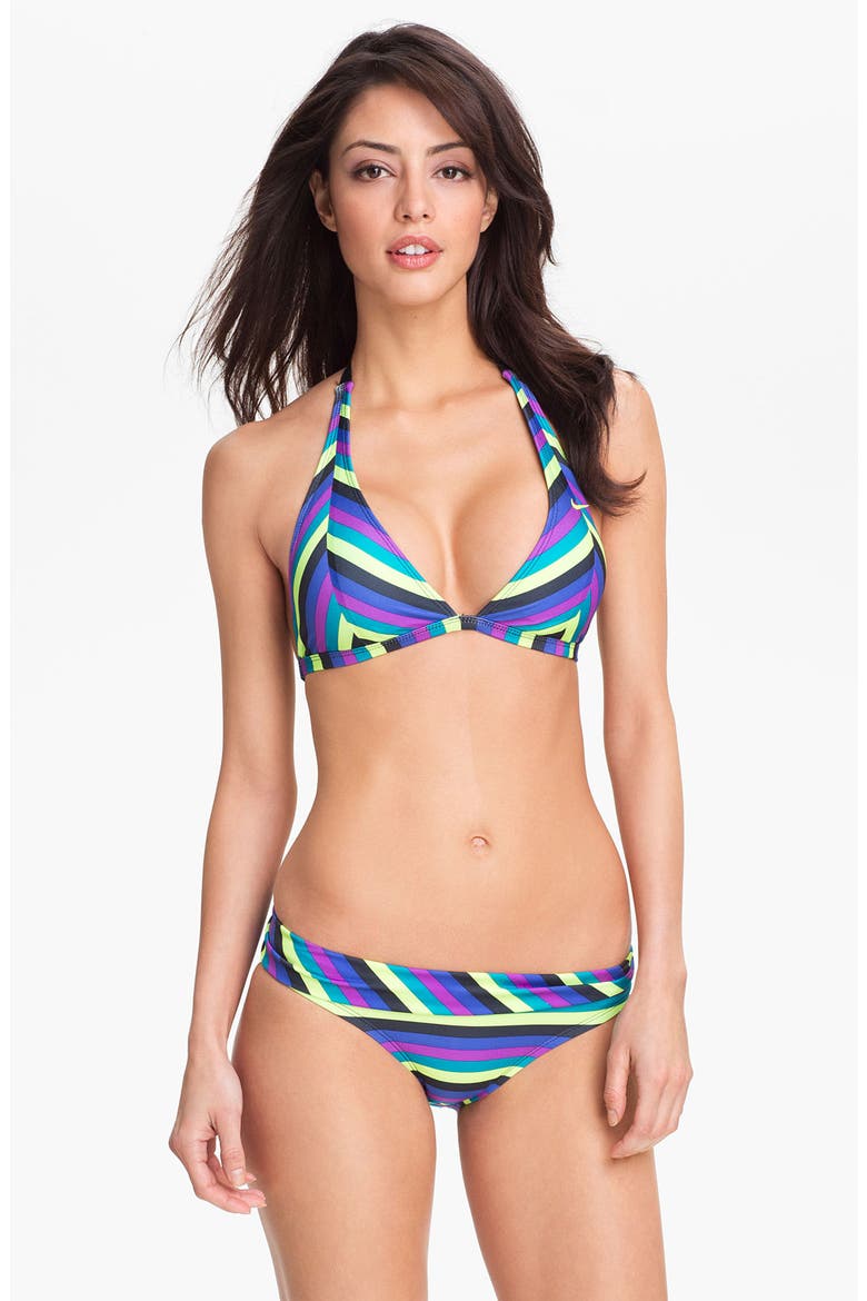 Halter Bikini Top, Alternate, color, VIOLET FORCE
