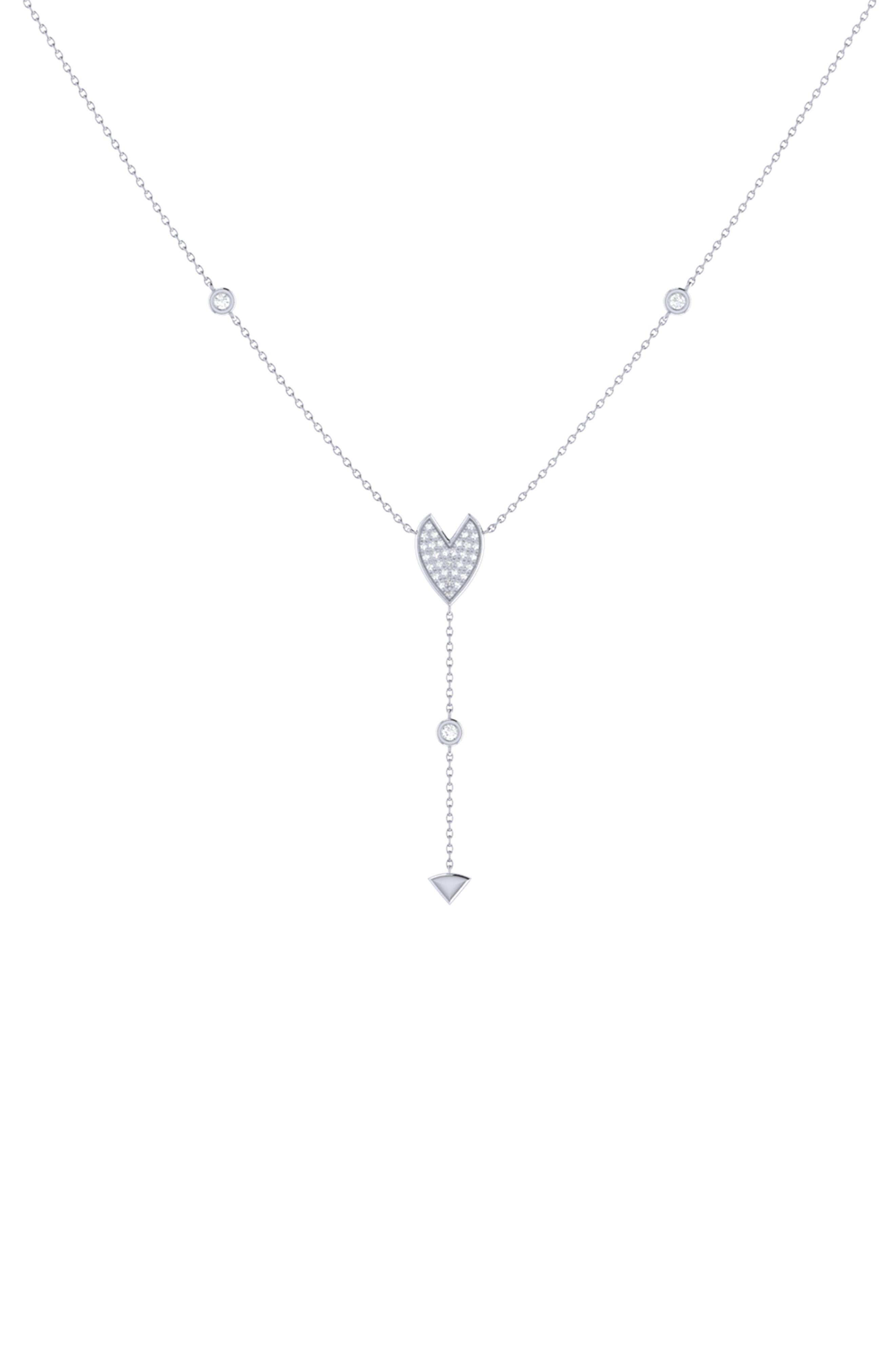 LuvMyJewelry Raindrop Drip Diamond Necklace