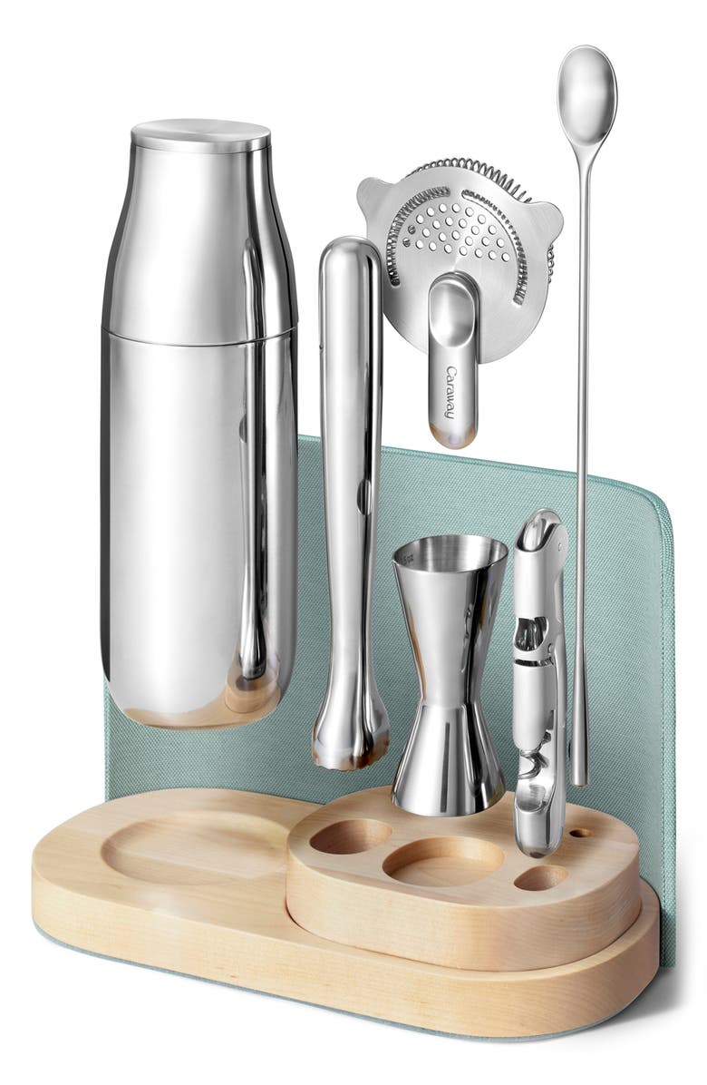 CARAWAY Set of 6 Bar Tools, Alternate, color, Mist