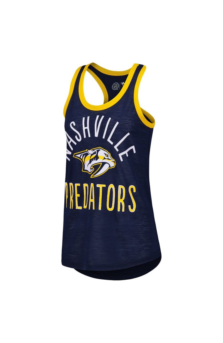 G-III 4HER BY CARL BANKS Women's G-III 4Her by Carl Banks Navy Nashville Predators First Base Racerback Scoop Neck Tank Top, Alternate, color, 