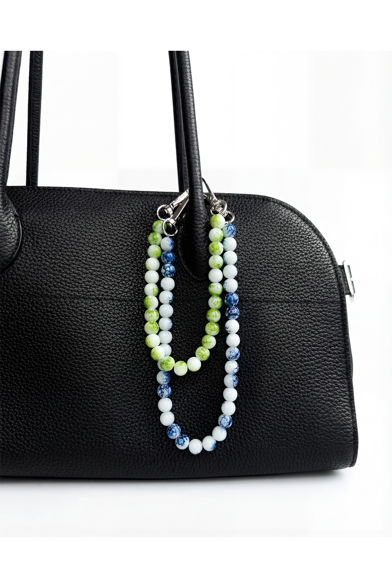 Beaded Bag Charm, Alternate, color, Blue