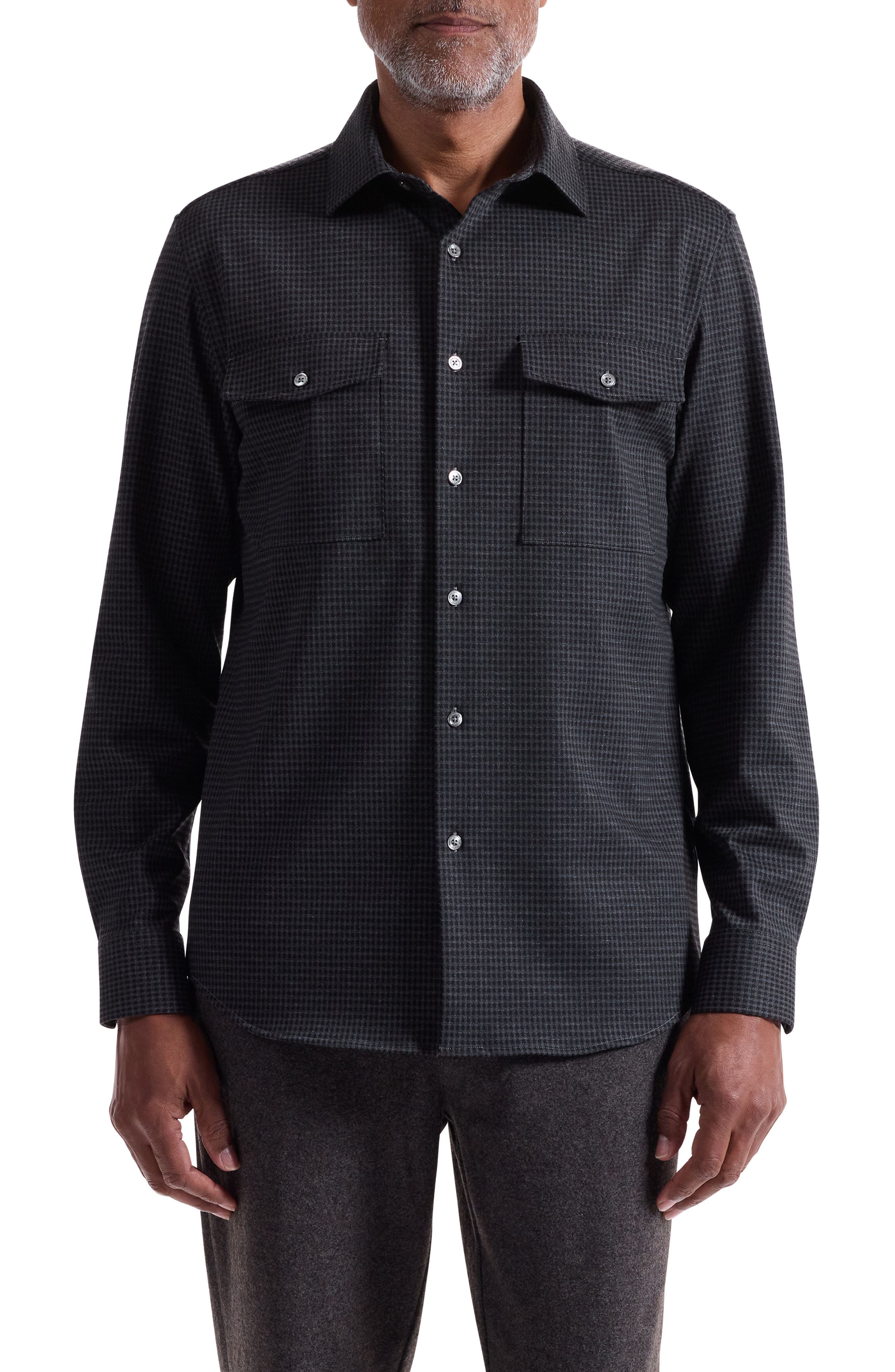 Bugatchi Knit Button-Up Shirt