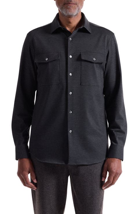 Knit Button-Up Shirt