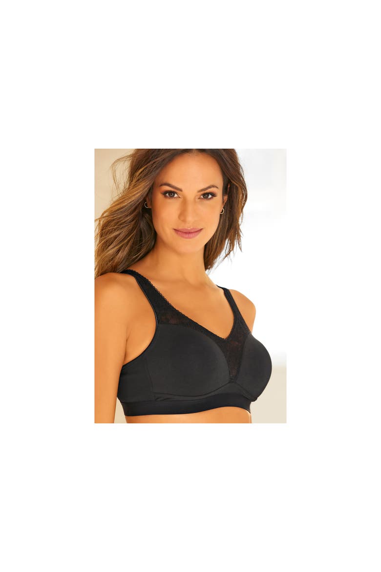 2 Pk Lace Wireless Bras, Alternate, color, White & Black