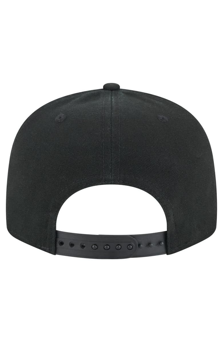 New Era Men's New Era Black Chicago Bulls Adventure Canvas Split Panel 9FIFTY Snapback Hat, Alternate, color, Black