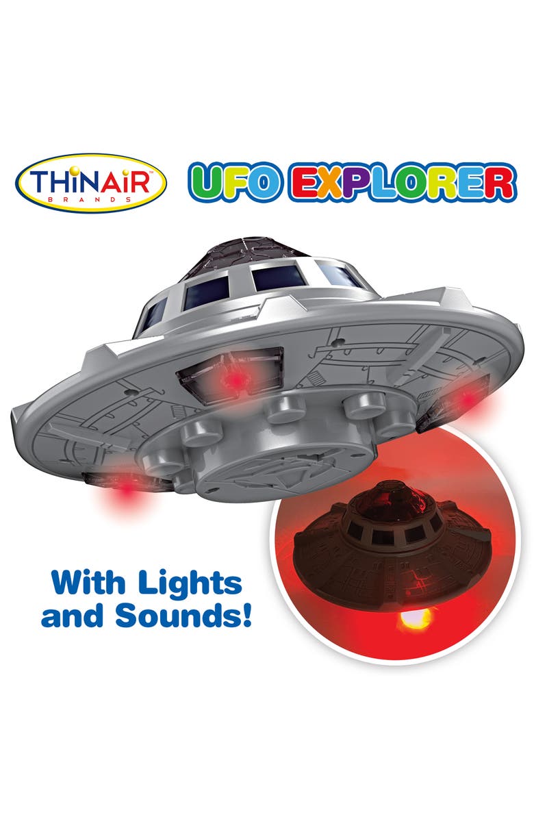 Playful Minds Ufo Explorer Lights and Sounds Space Toy Set, Alternate, color, Multicolored