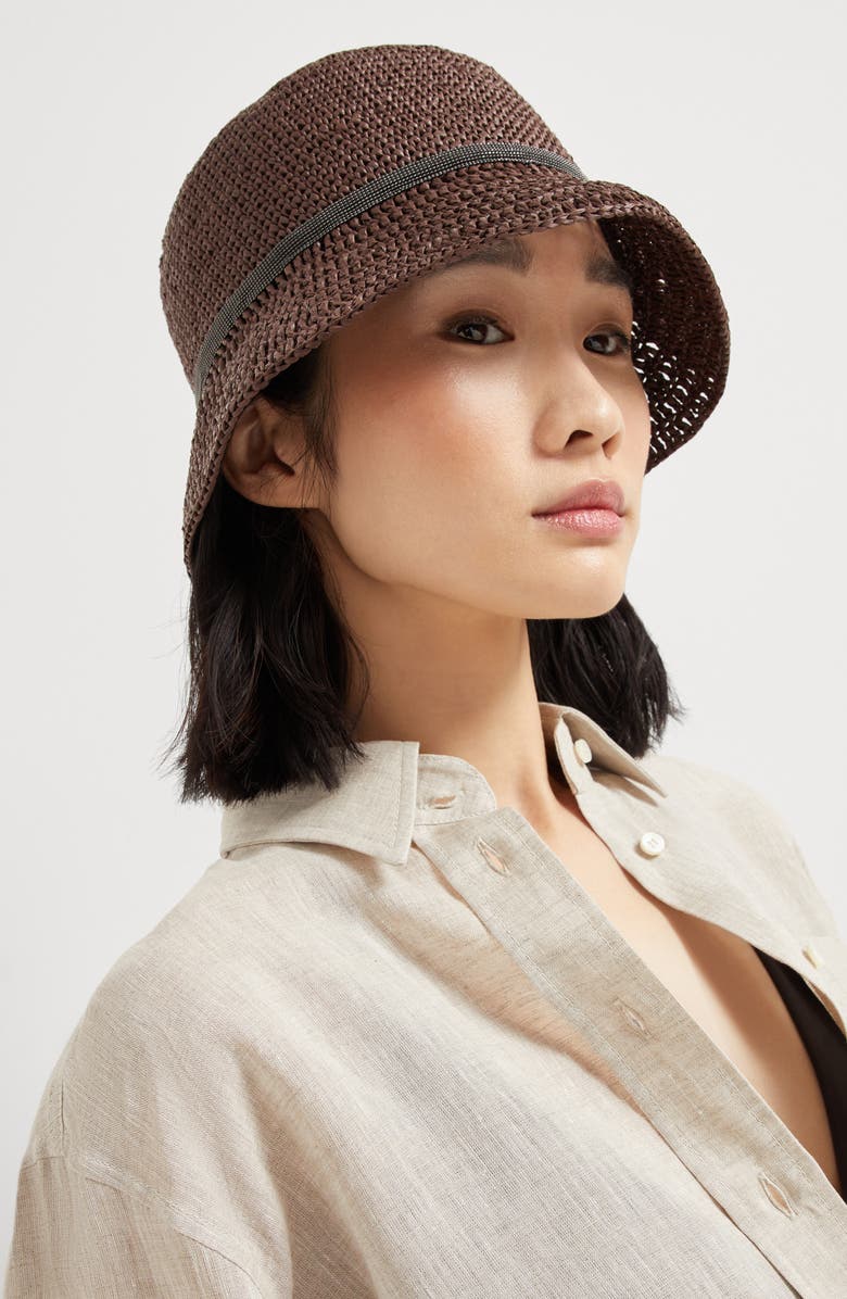 Brunello Cucinelli Bucket hat with monili, Alternate, color, 