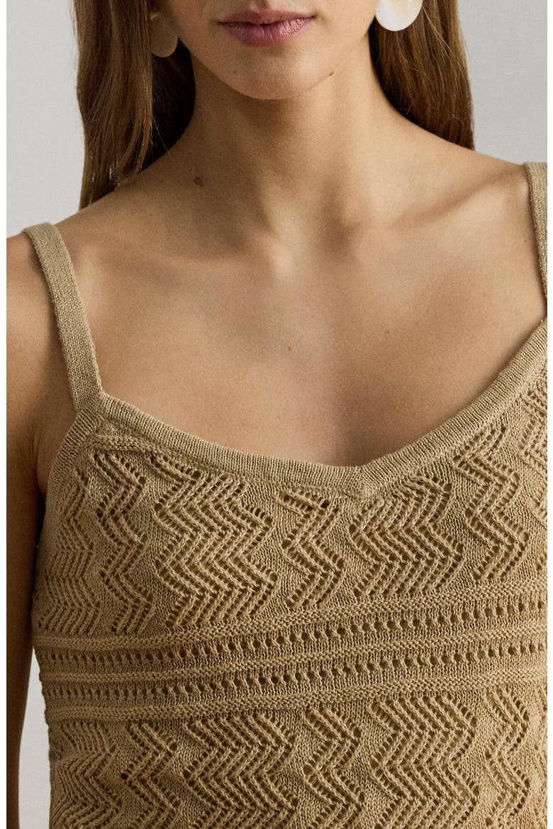 Mixed Stitch Linen & Cotton Sweater Tank, Alternate, color, BIRCH BEIGE