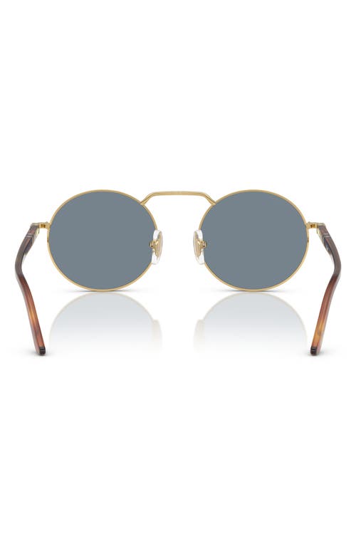 Persol 53mm Polarized Round Sunglasses In Light Blue