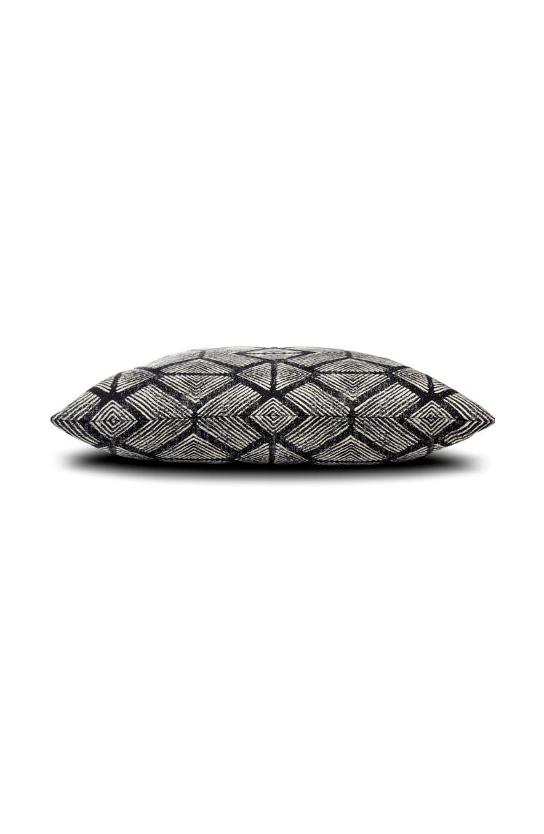 Elaine Smith Bakuba Indoor & Outdoor Woven Accent Pillow, Alternate, color, Ebony