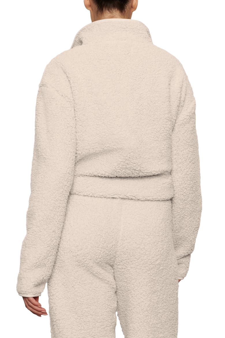 Teddy High Pile Fleece Pullover, Alternate, color, BONE