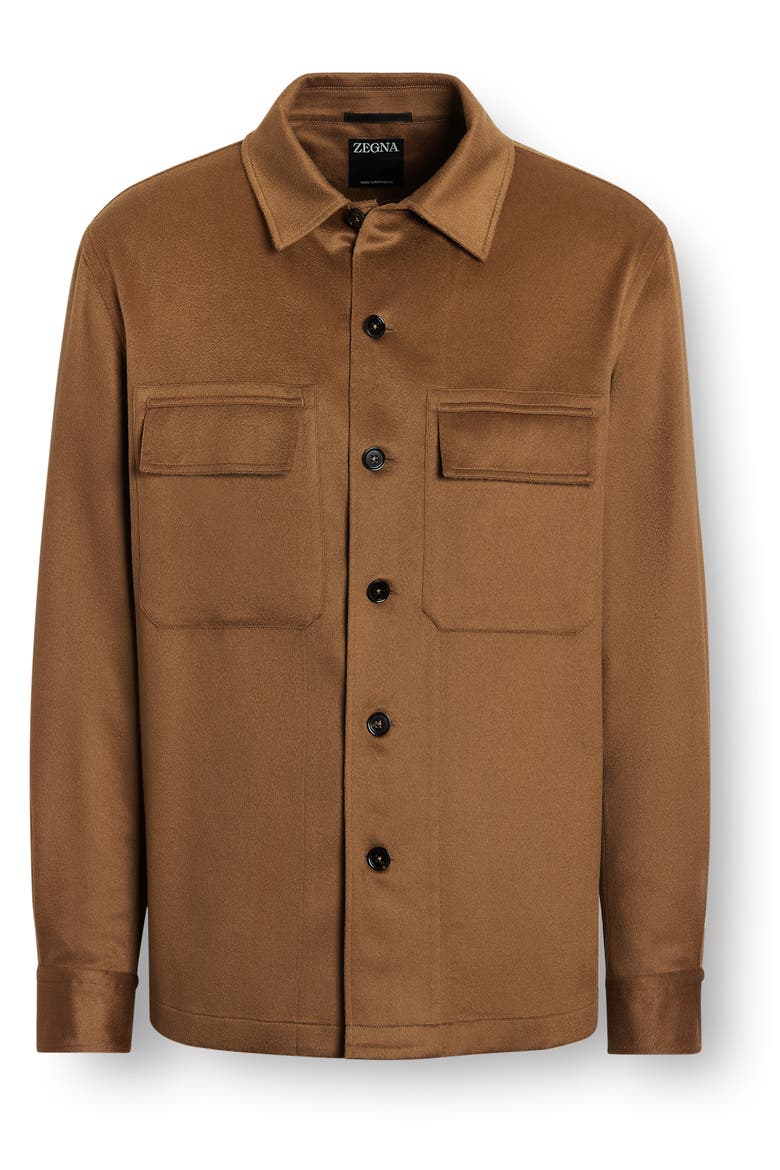 Oasi Cashmere Overshirt, Alternate, color, DARK BROWN