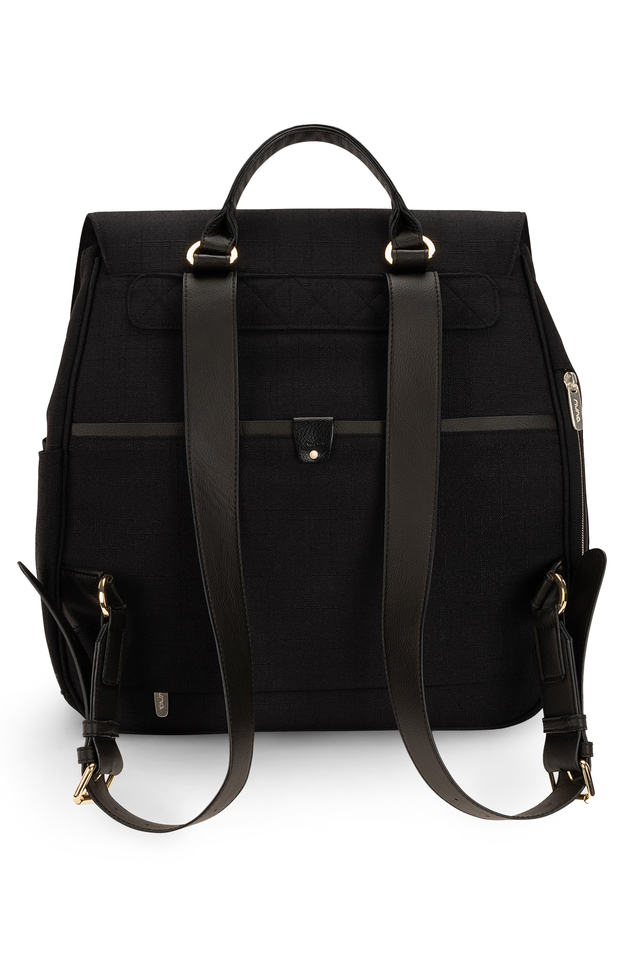 Nuna Diaper Changing Backpack & Insulated Bottle Case, Alternate, color, Caviar