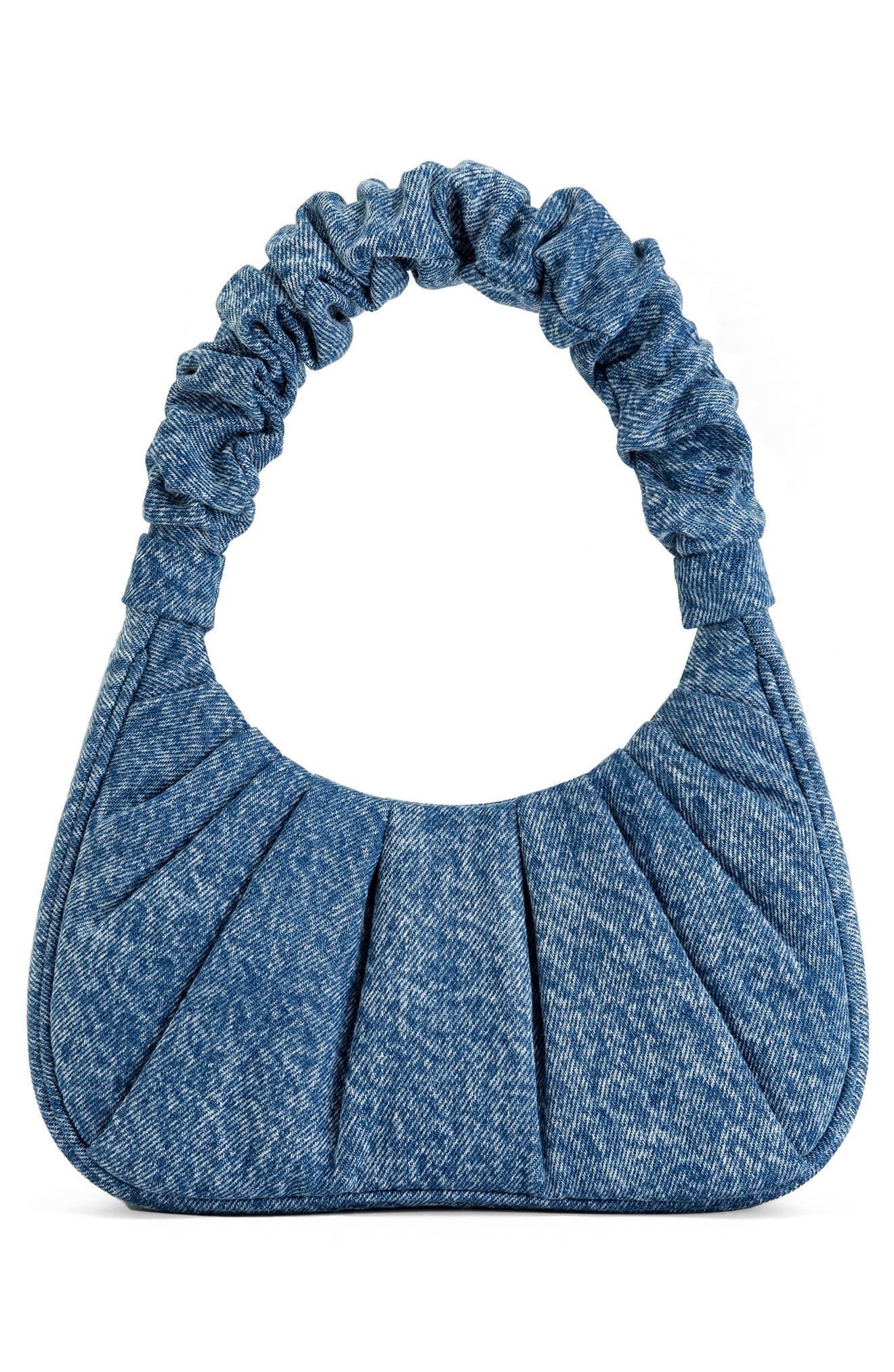 JW PEI Gabbi Ruched Faux Leather Hobo, Alternate, color, Blue