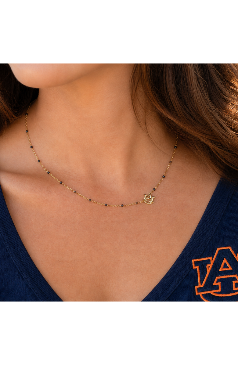 Color Shout Auburn University Side Necklace, Alternate, color, Yellow Gold