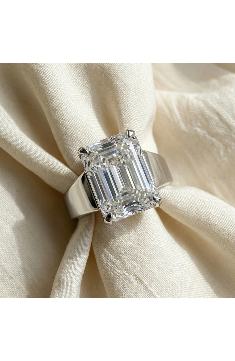 Bliss Diamond Certified 6Ct Emerald Cut Stephanie Diamond Engagement Ring 14k Gold Lab Grown, Alternate, color, 14K White Gold