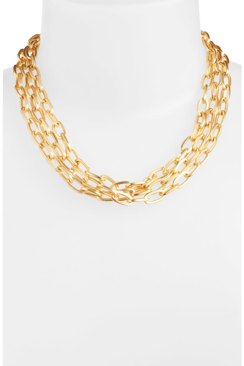 Layered Chain Necklace, Alternate, color, GOLD