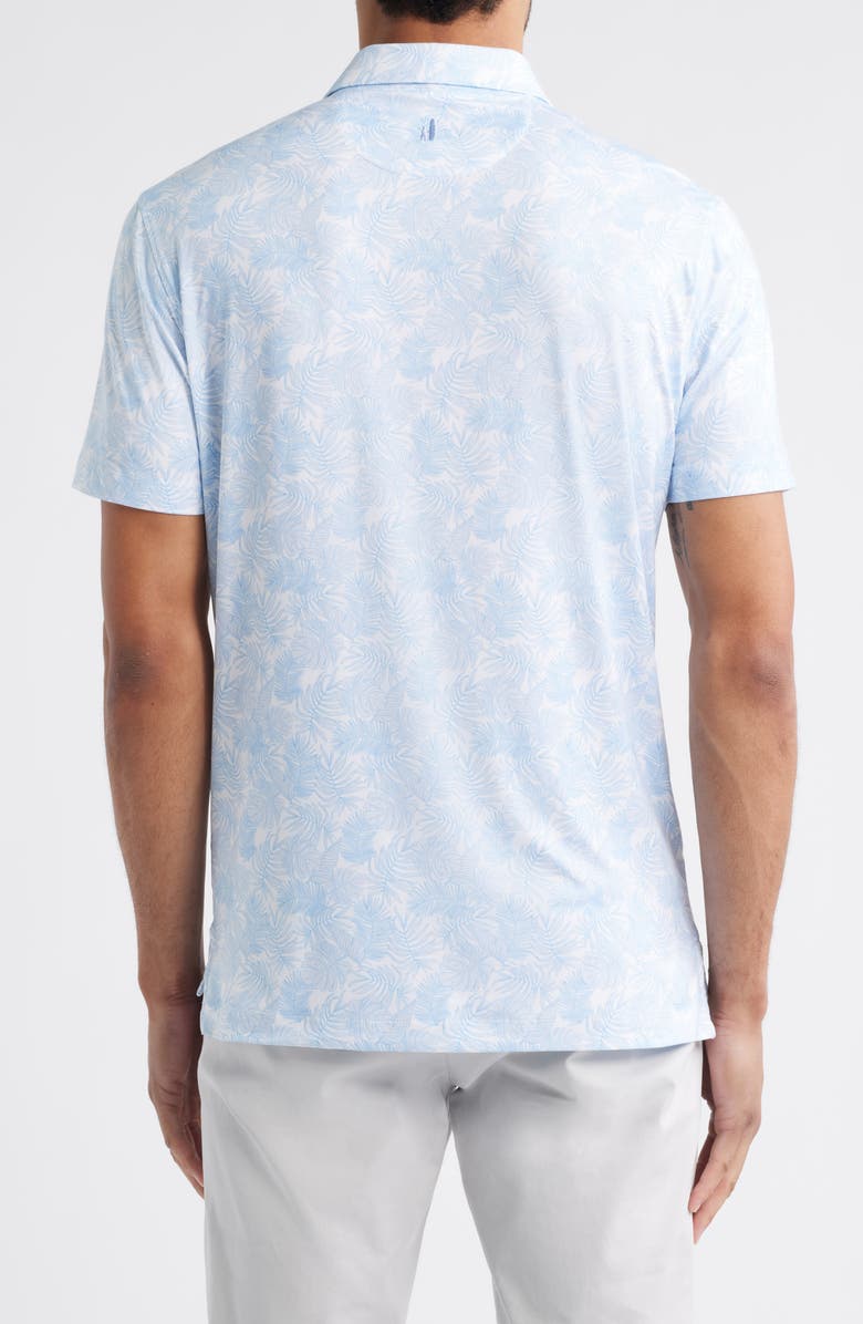 johnnie-O Mana Leaf Print Featherweight Performance Polo, Alternate, color, Kona