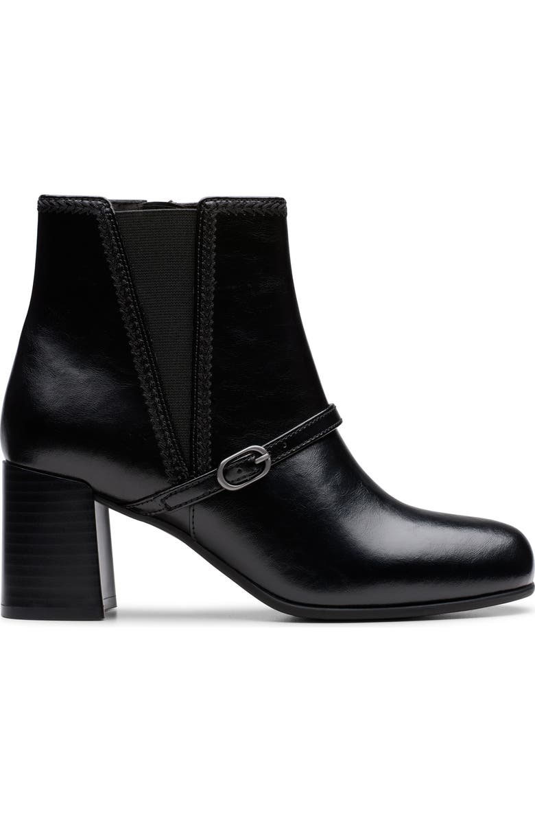 Clarks<sup>®</sup> Keirsta Day Block Heel Boot, Alternate, color, Black Leather