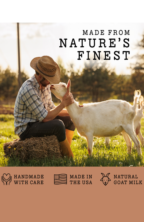 Lovery Pack Of 3 Oatmeal Scented Handmade Goat Milk Soap Bars In White