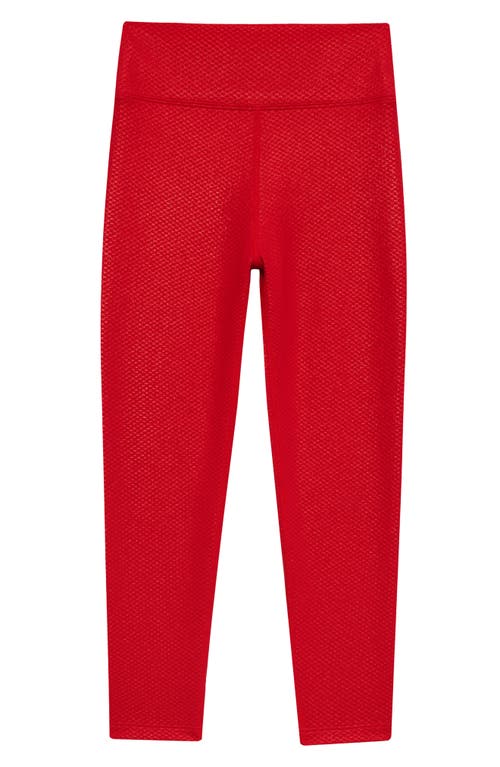 Beach Riot Kids' Little Peppa High Waist Leggings In Red