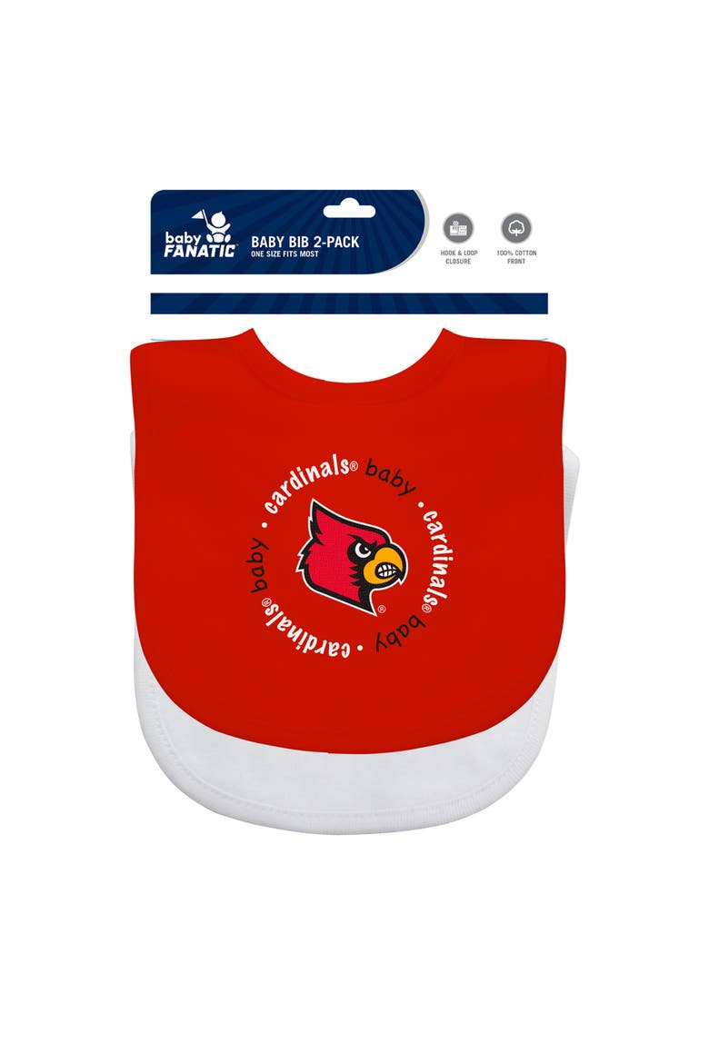 Louisville Cardinals - Baby Bibs 2-Pack, Alternate, color, White