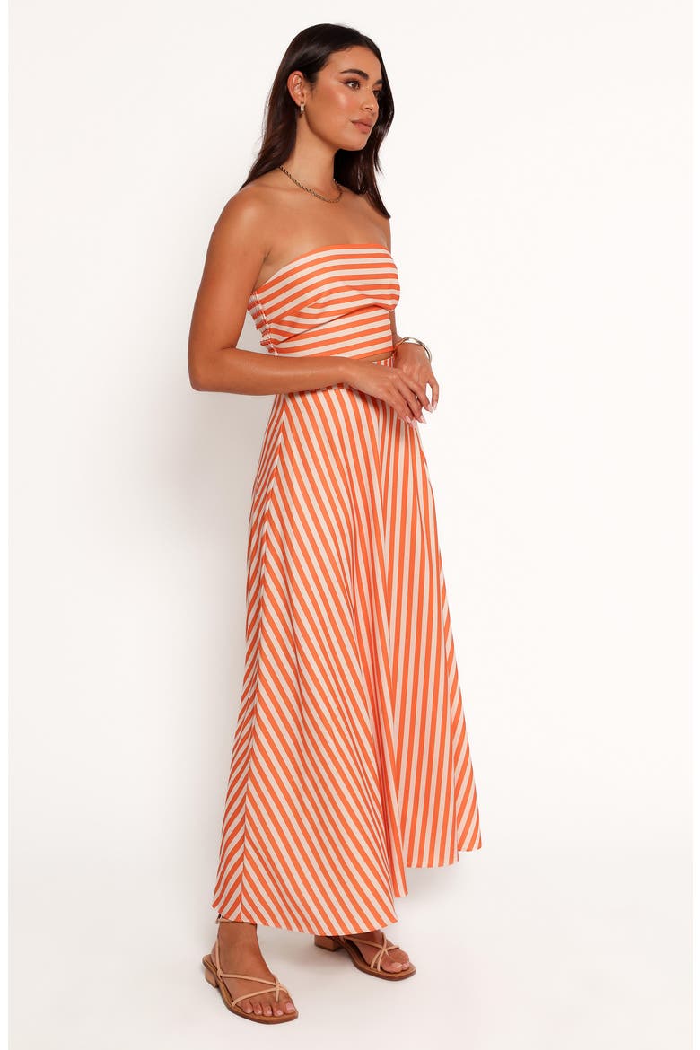 Serafina Stripe Crop Top & Maxi Skirt Set, Alternate, color, ORANGE BEIGE STRIPE