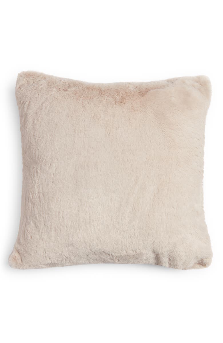 Nordstrom Recycled Faux Fur Throw Pillow, Alternate, color,