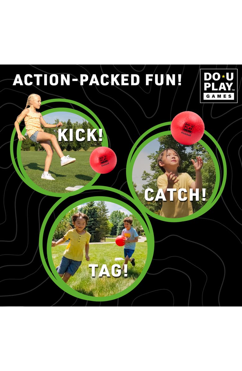 Do-U-Play Ultimate Kickball Kit, Outdoor Game Set, 10 Inch Ball, Family Game, Alternate, color, Multicolored