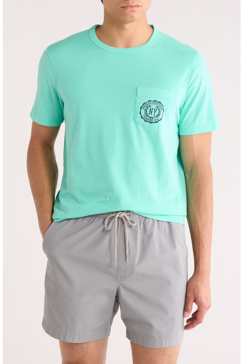 Crewneck Graphic T-Shirt, Main, color, GREEN MULTI