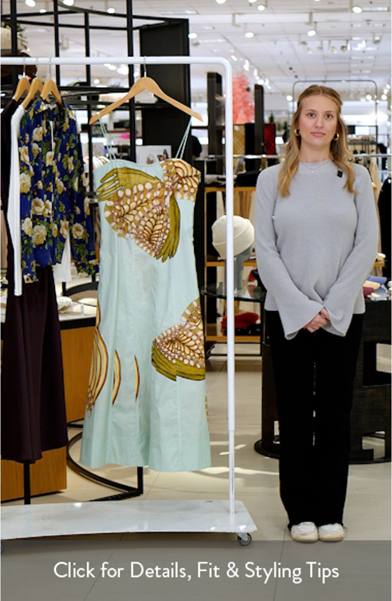 Vesela Botanical Print Midi Dress, sales video thumbnail