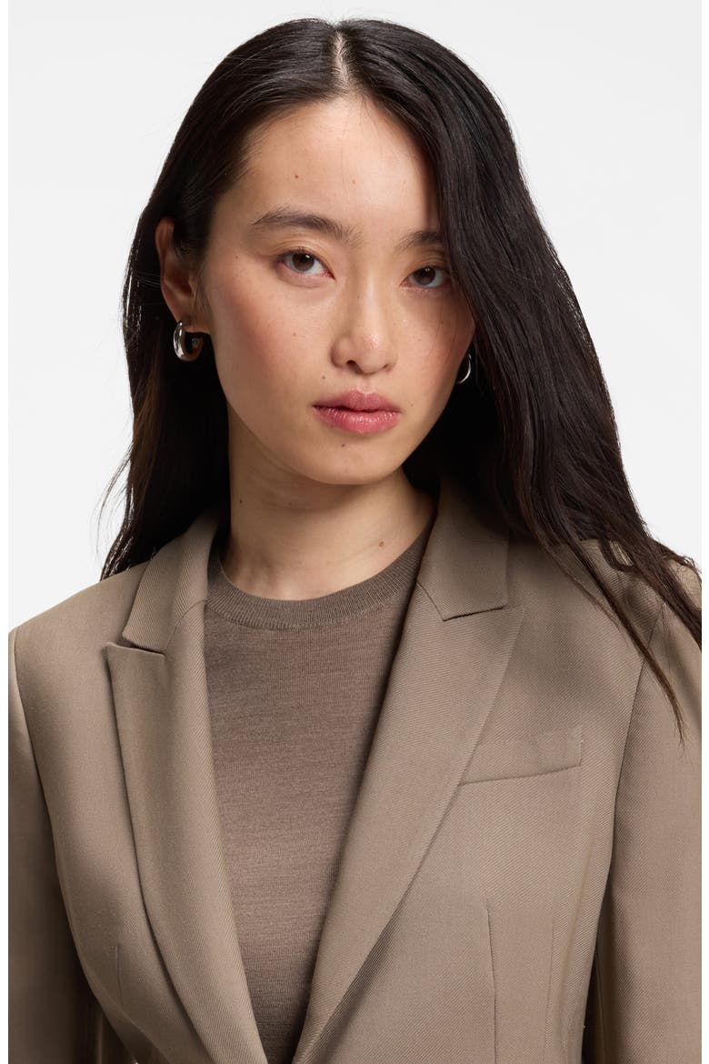Jia Single Button Blazer, Alternate, color, WALNUT