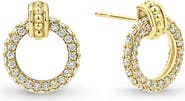 LAGOS Meridian 18K Gold Circle Diamond Stud Earrings