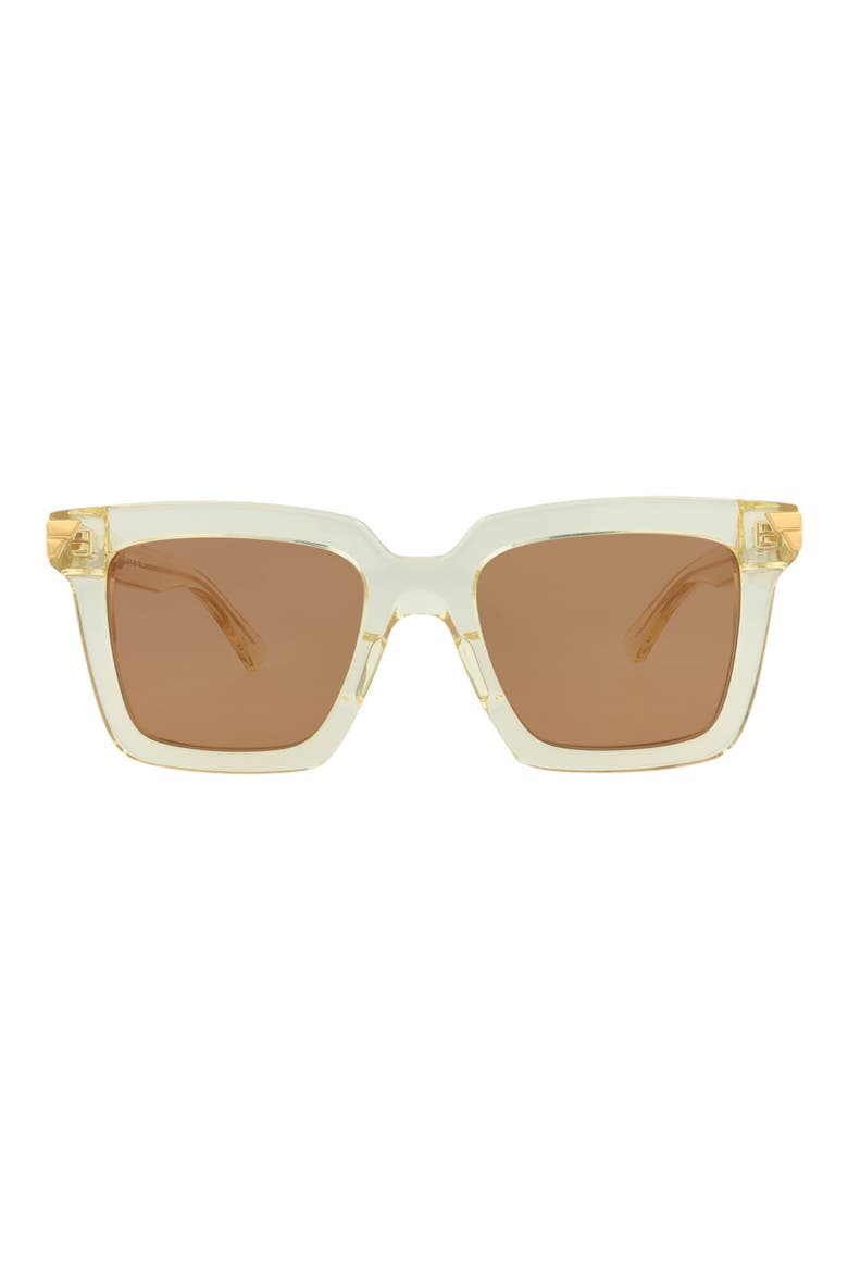 53mm Square Sunglasses, Main, color, BEIGE BEIGE BROWN