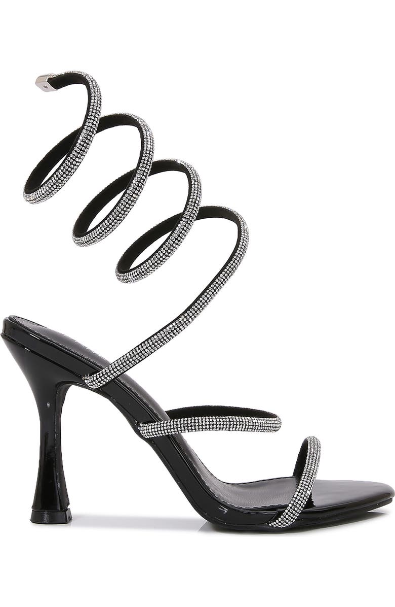 BERNESS Alexandra Ankle Wrap Sandal, Alternate, color, Black