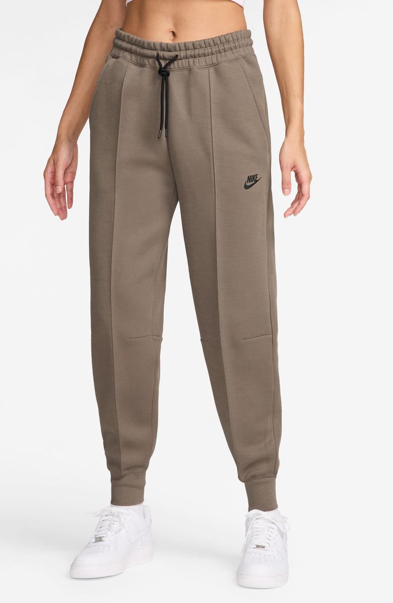 Nike Sportswear Tech Fleece Mid-Rise Joggers, Main, color, Mink Brown/ Black