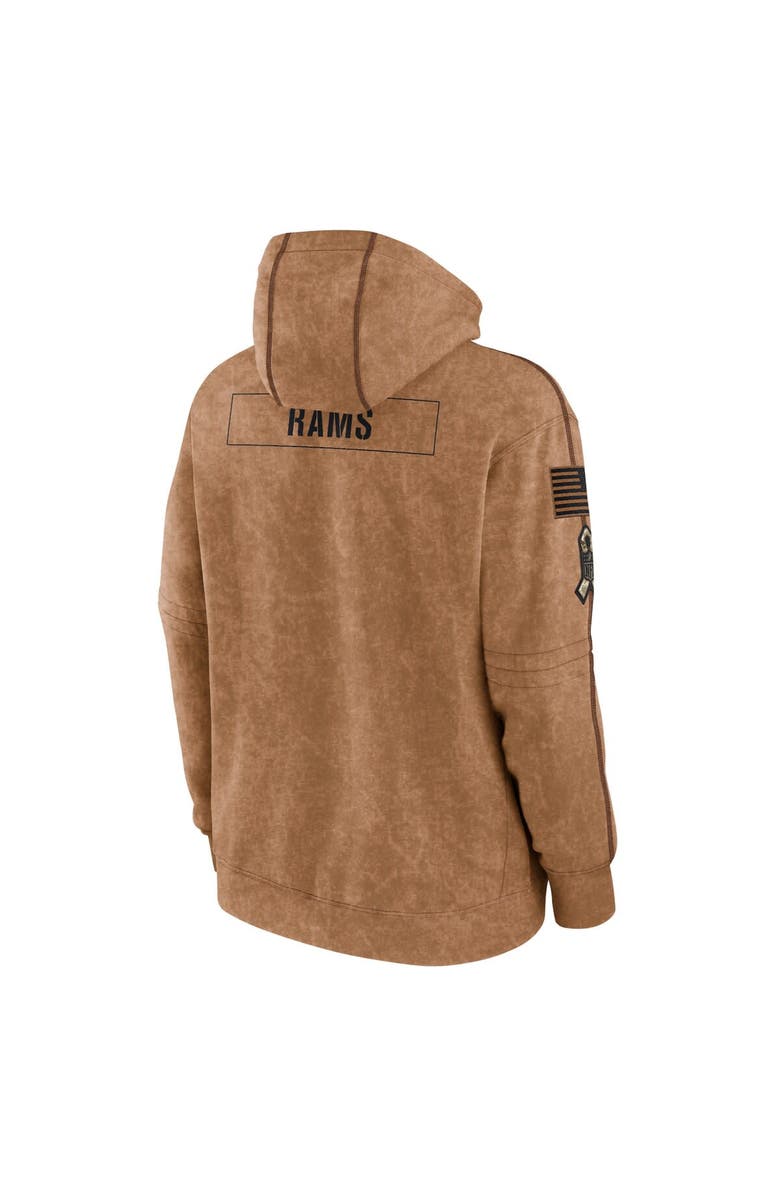Nike Men's Nike  Brown Los Angeles Rams 2023 Salute To Service Club Pullover Hoodie, Alternate, color, 