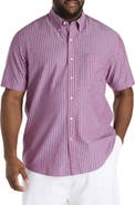 Nautica Big & Tall Seersucker Striped Sport Shirt