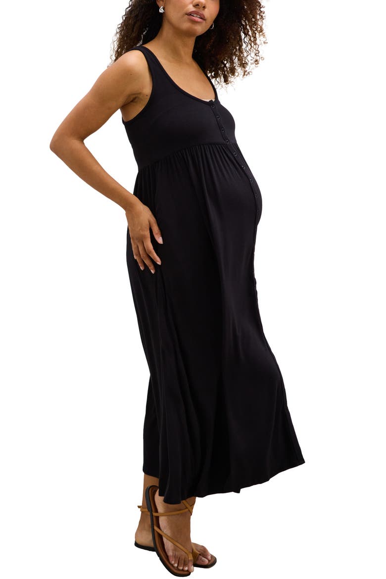 The Softest Rib Nursing Tank Dress, Main, color, Black
