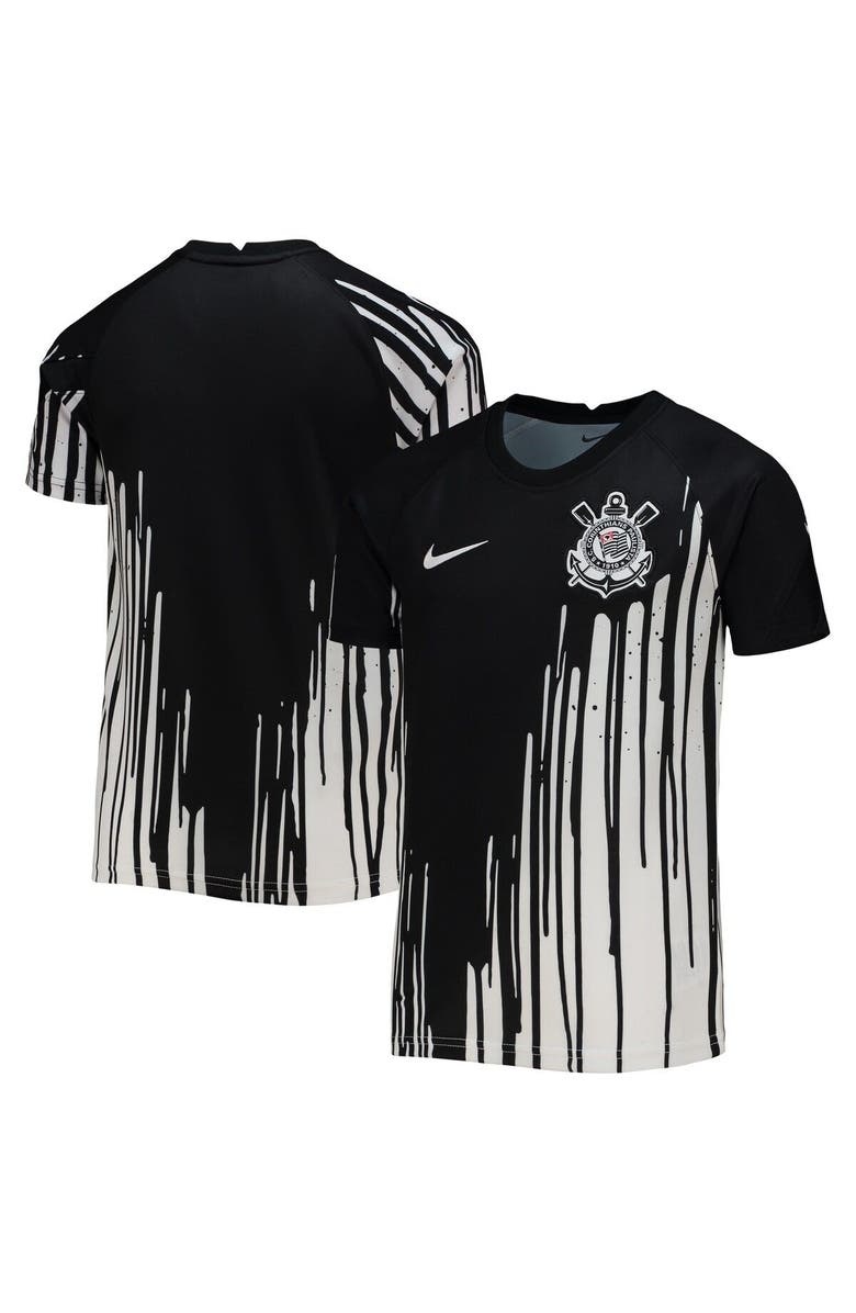 Nike Youth Nike White/Black Corinthians 2021/22 Pre-Match Performance Top, Main, color, 