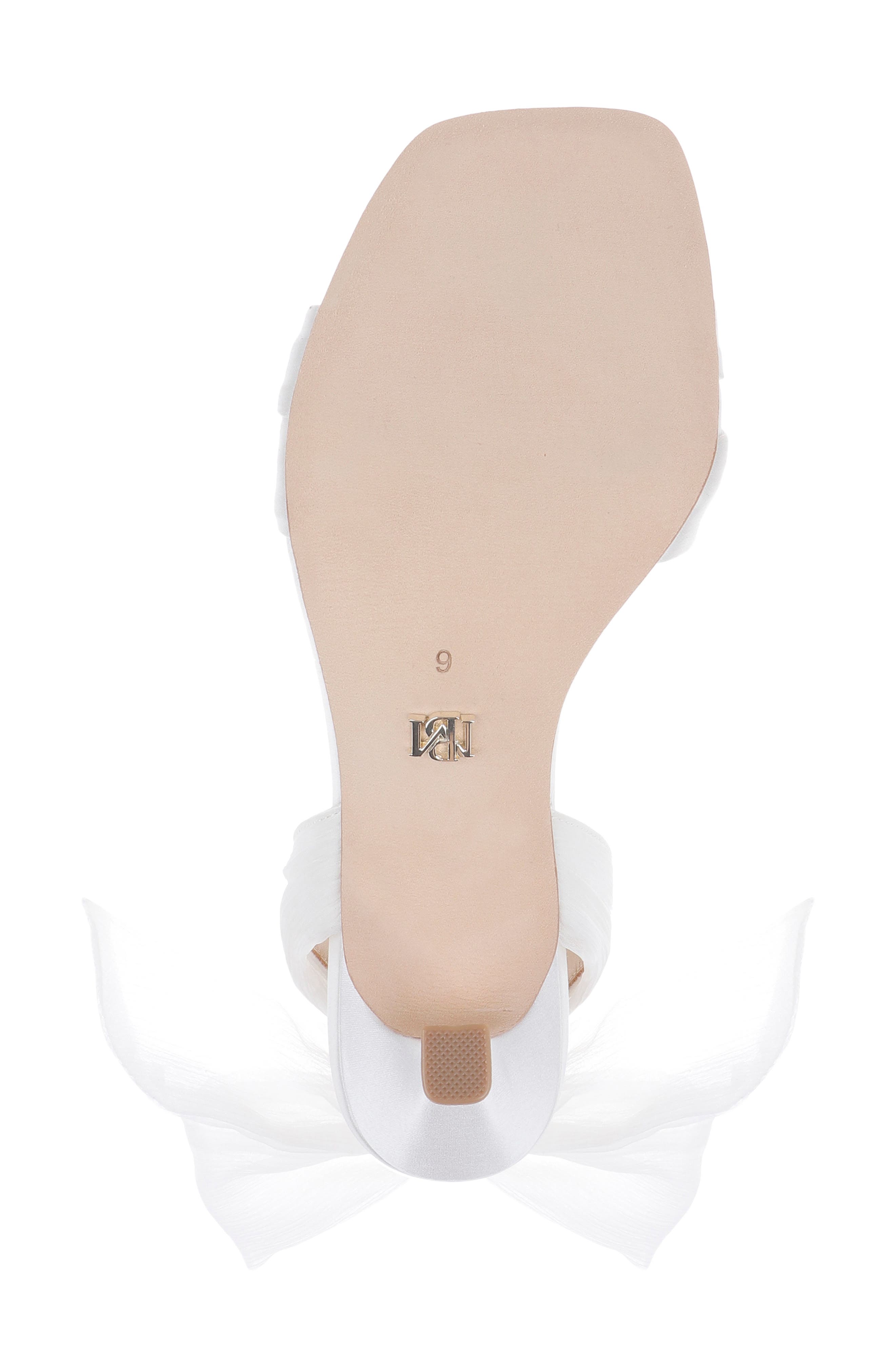 Badgley Mischka Collection Yanis Ankle Tie Sandal, Alternate, color, White Satin