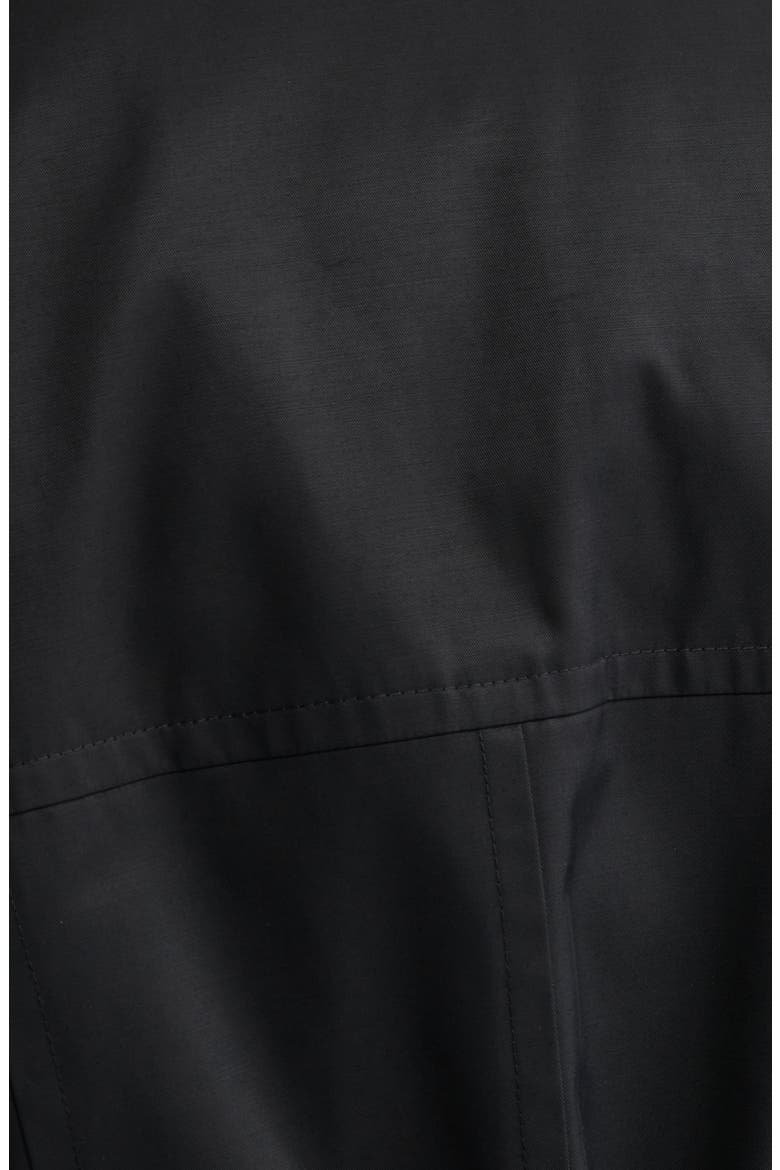 Double Breasted Hooded Trench Coat, Alternate, color, BLACK