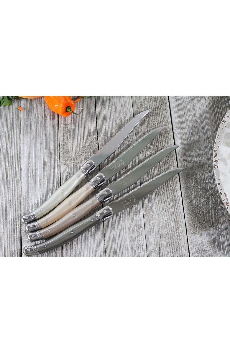 FRENCH HOME Laguiole Neutral Tones Steak Knives - Set of 4, Alternate, color, Multi Color