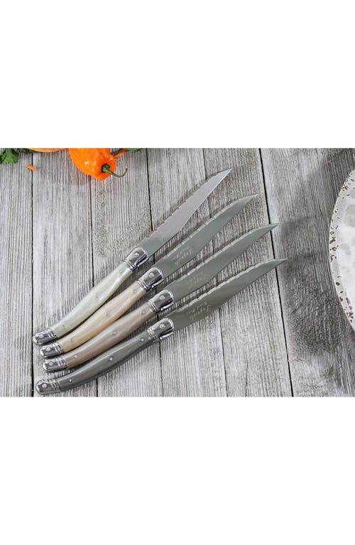 French Home Laguiole Neutral Tones Steak Knives In Multi Color