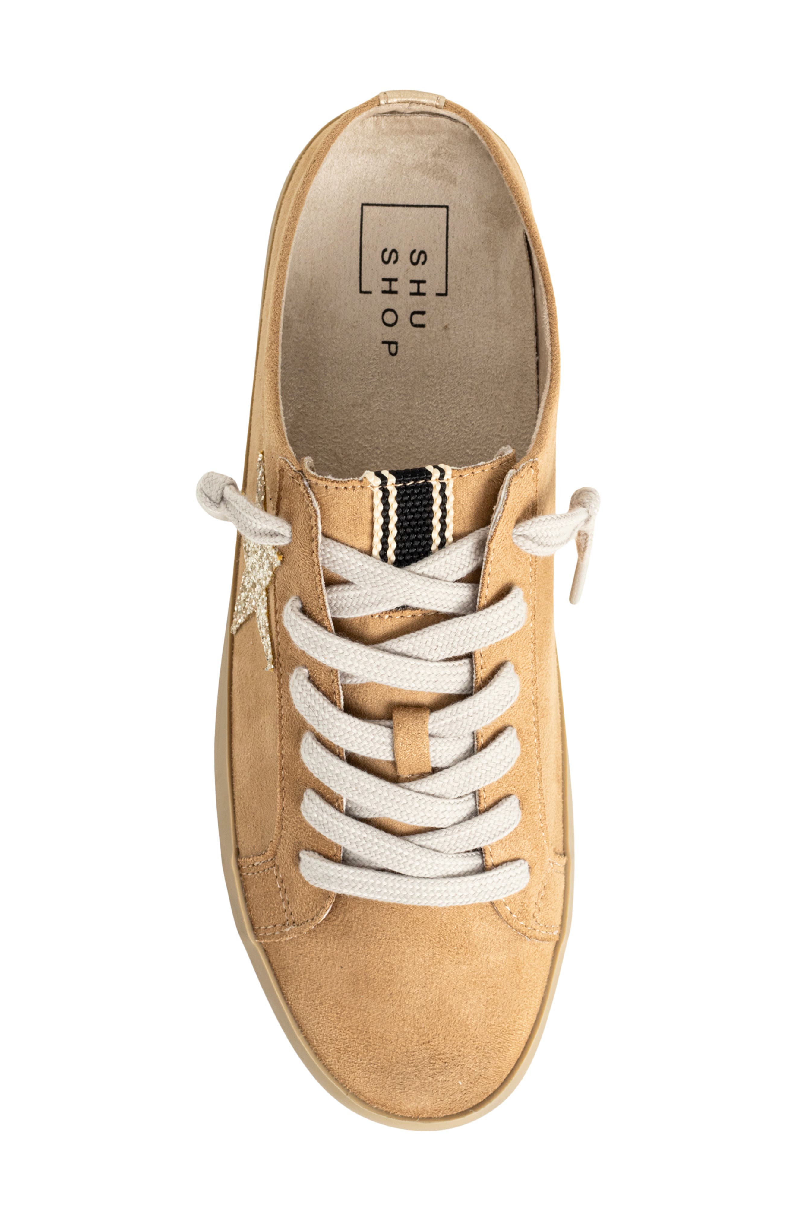 SHUSHOP Polka Sneaker Mule, Alternate, color, Beige Suede