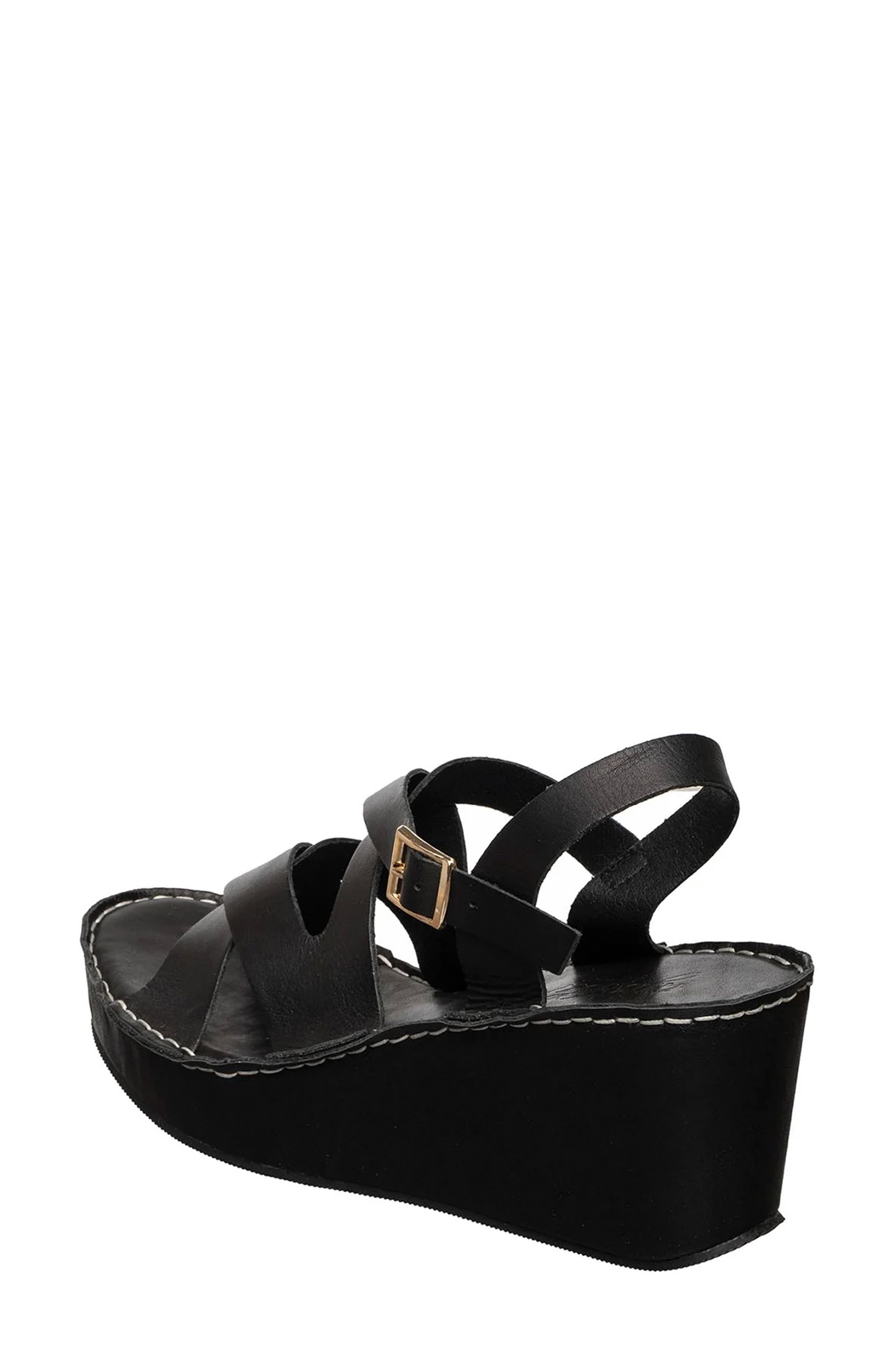 ANTELOPE Sari Platform Wedge Sandal, Alternate, color, Black