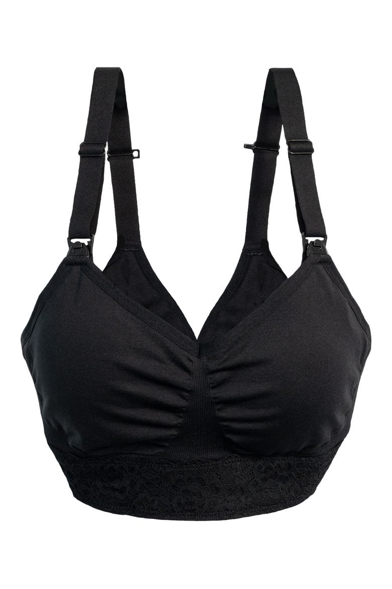 Blush Maternity & Nursing Bra, Alternate, color, BLACK